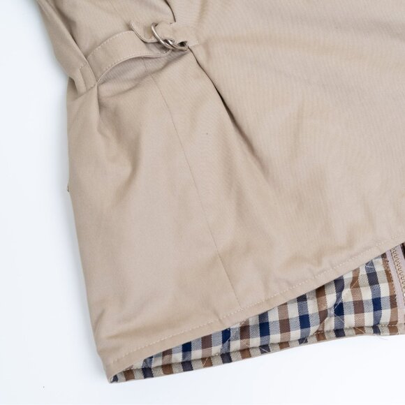 Aquascutum Jacket Zip Up Coat England Plaid Lined Vintage Mens Small - Picture 11 of 16